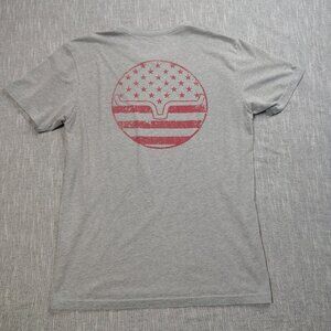 Kimes Ranch T-Shirt Size Small Gray Front Back Patriotic